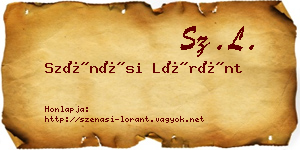 Szénási Lóránt névjegykártya